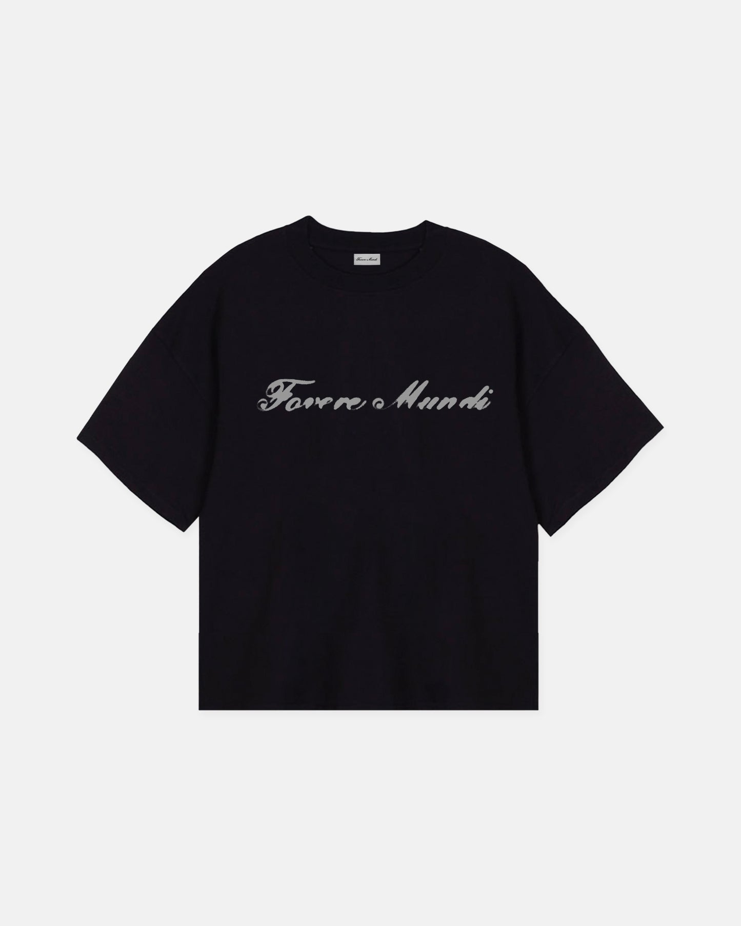 FM Black Boxy Tee