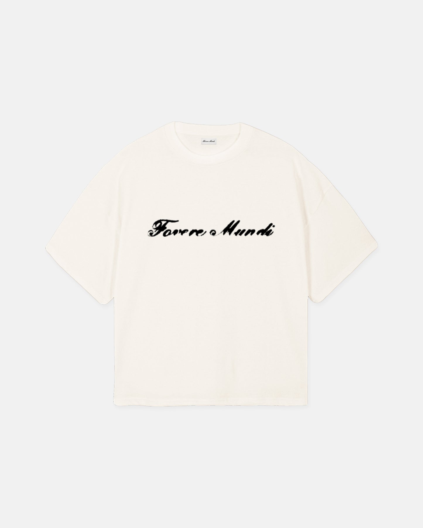 FM White Boxy Tee