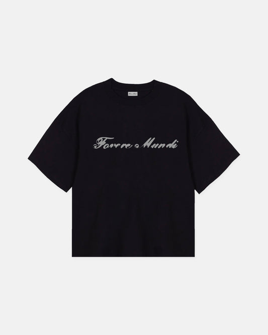 FM Black Boxy Tee